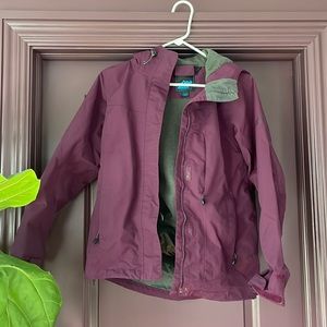 Purple outdoor lined shell